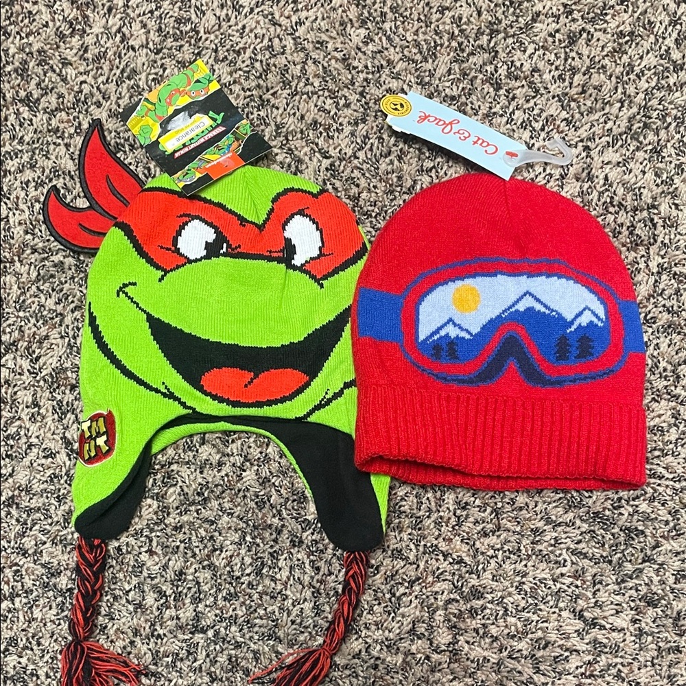 Red and Green Character Beanies/stocking hat